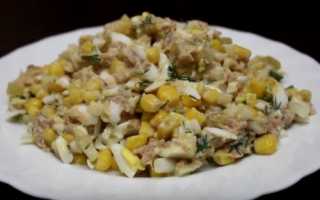 Вкусный салат с консервированным тунцом и яйцом — рецепты