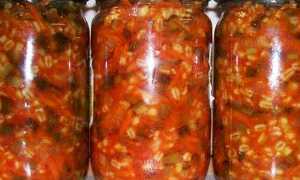 Салат с перловкой и овощами на зиму