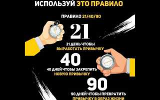 Спорт как привычка. Сколько времени формируется привычка? Правило 21-40-90