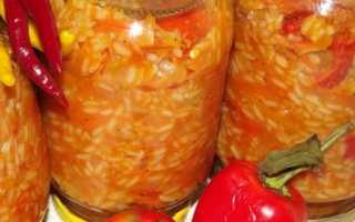 Лечо с рисом и болгарского перца