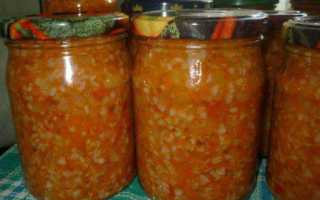 Готовим салат на зиму с гречкой и овощами