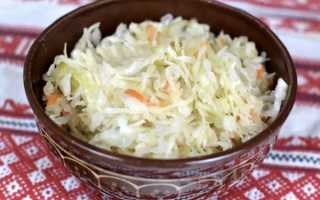 Быстрая капуста квашеная кусочками