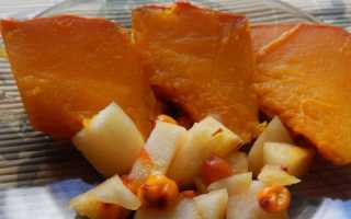 Запеченная тыква в духовке с яблоками, с орехами, с корицей