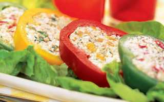 Рецепты холодной закуски — перец фаршированный сыром