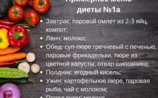 Диета №1 при язвенной болезни желудка и гастрите