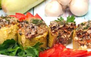 Как сделать фаршированные кабачки кольцами, лодочками