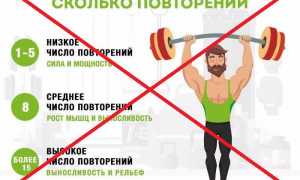 Количество повторений для роста