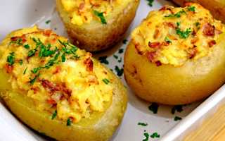 Рецепты фаршированного картофеля: фаршем, грибами, овощами, беконом