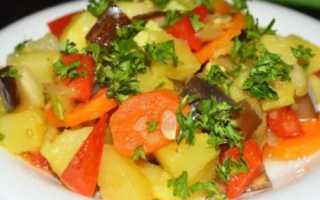 Готовим картофельное рагу на ужин с кабачками, с баклажанами, с мясом