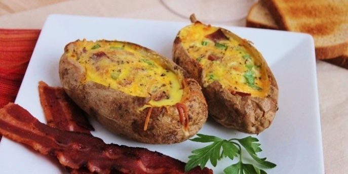 Рецепты фаршированного картофеля: фаршем, грибами, овощами, беконом