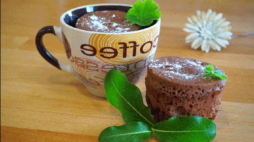 Как сделать кекс с какао и без в микроволновке