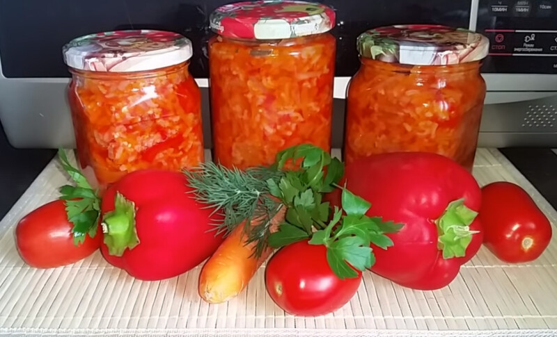 Кабачковое лечо с чесноком