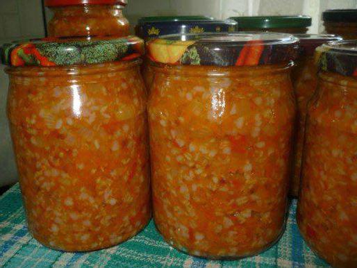 Готовим салат на зиму с гречкой и овощами
