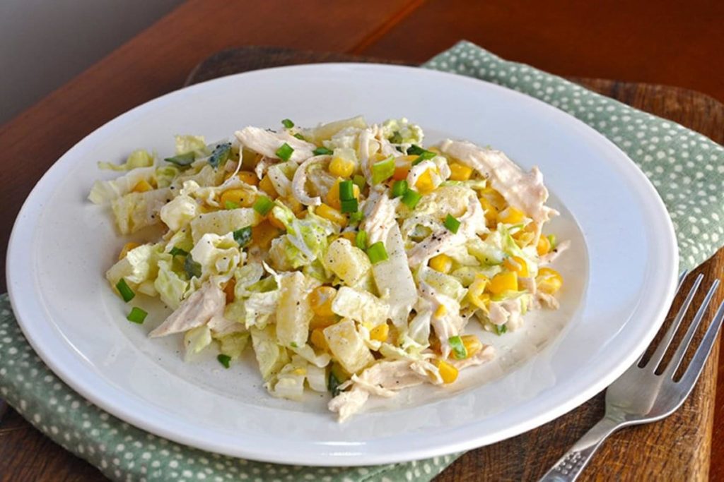 Рецепты салата с пекинской капустой и кукурузой