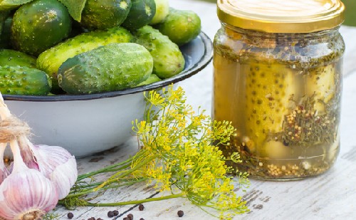 Маринованные огурцы с горчицей сухой