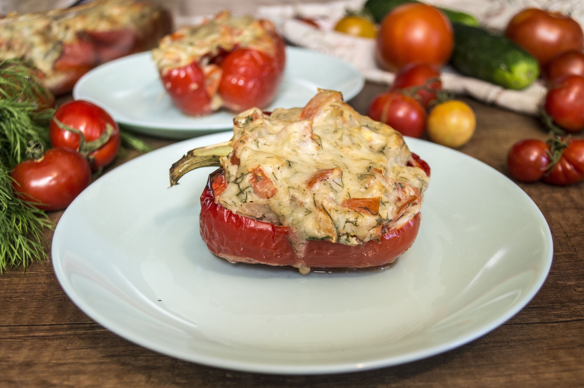 Рецепты холодной закуски - перец фаршированный сыром