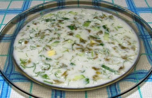 Холодный суп из щавеля с огурцами и яйцами: рецепты