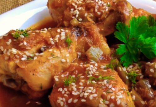 Готовим вкусную курицу в остро сладком соусе