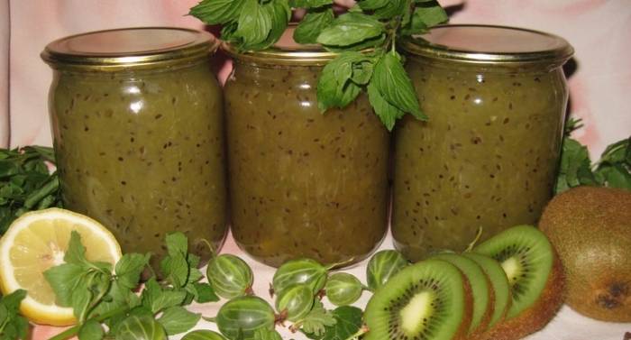 Варенье крыжовник и киви