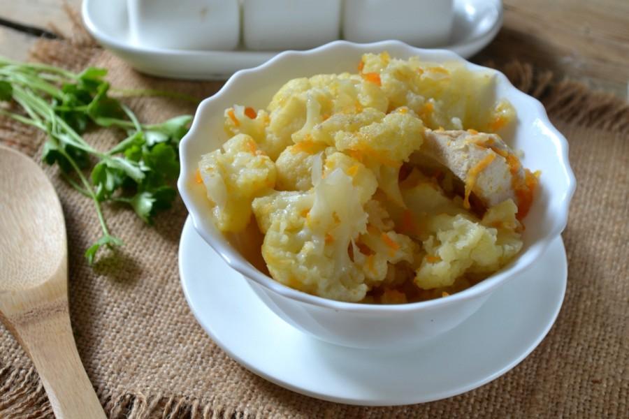 Готовим курицу с цветной капустой в духовке: рецепты пошагово
