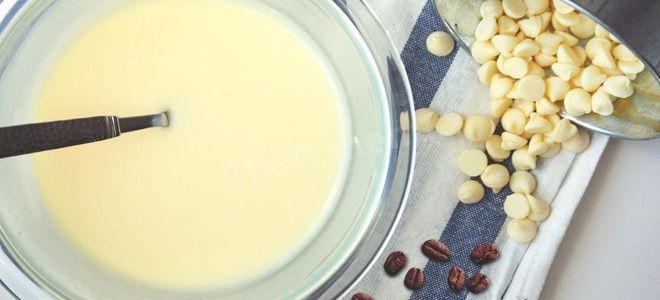 Ганаш из шоколада со сливками для покрытия торта