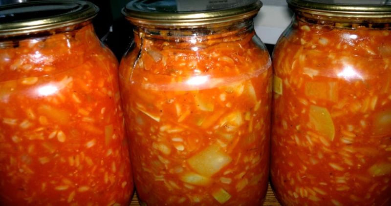 Кабачковое лечо с чесноком