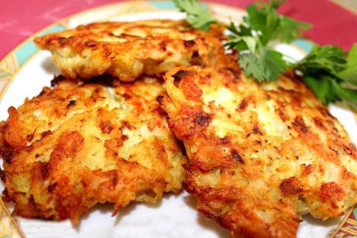 Готовим куриные оладьи с крахмалом и майонезом