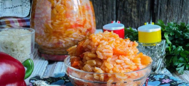 Лечо с рисом и болгарского перца