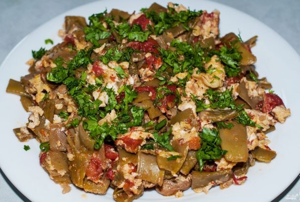 Зеленое лобио из стручковой фасоли с яйцом: рецепты пошагово
