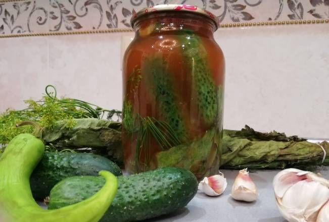 Маринованные огурцы с кетчупом чили