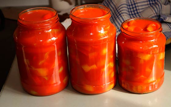 Рецепты маринования болгарского перца на зиму в томатном соусе