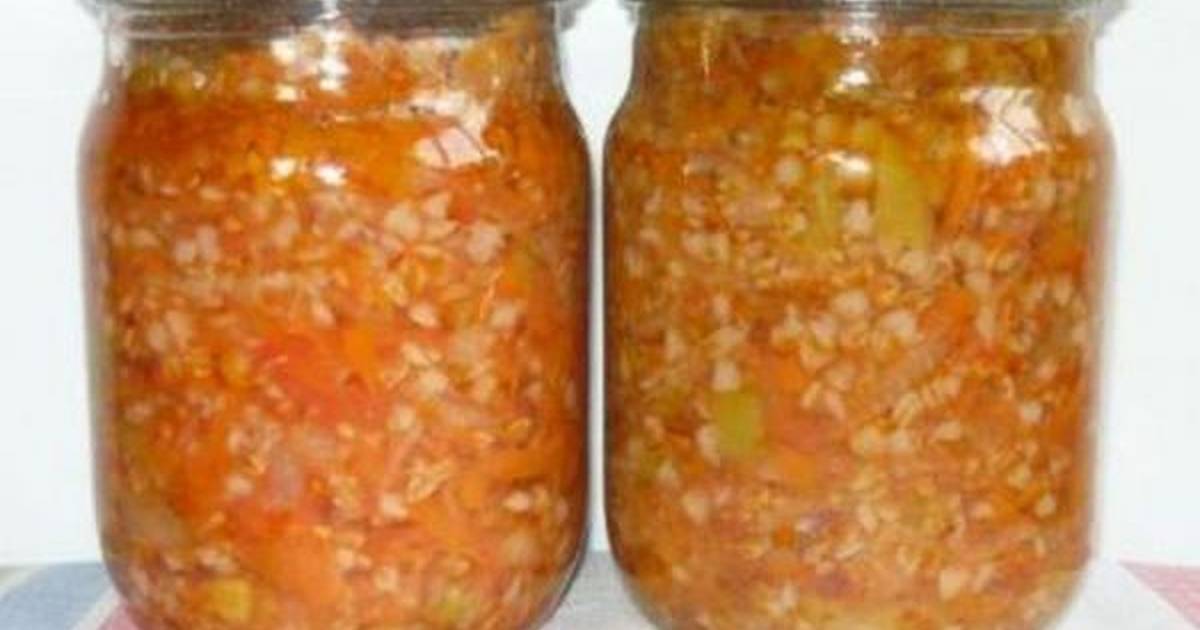 Готовим салат на зиму с гречкой и овощами