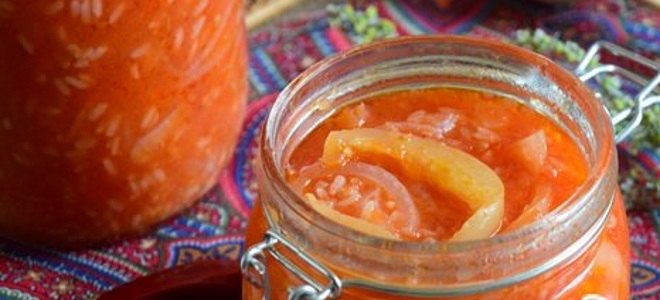 Лечо с рисом и болгарского перца