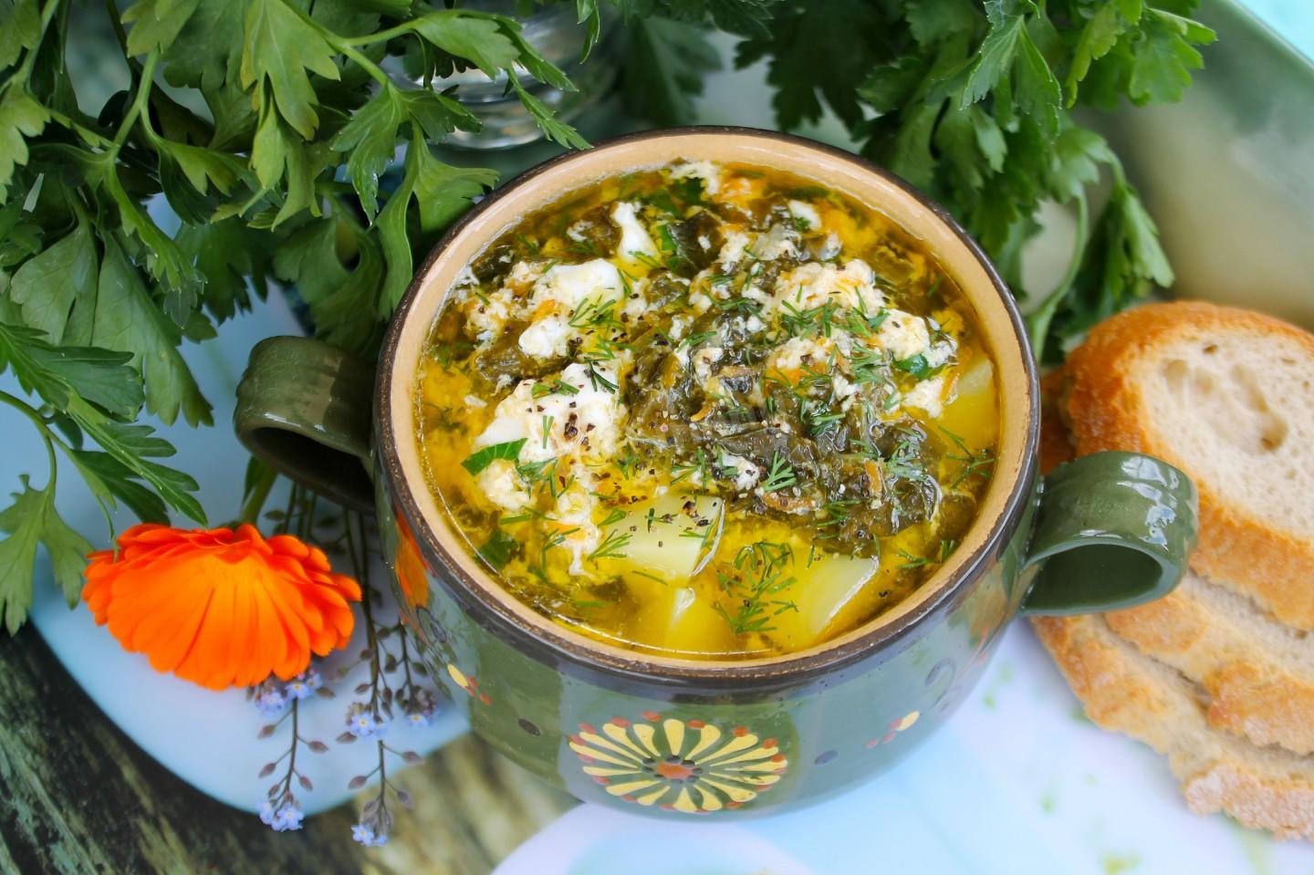 Холодный суп из щавеля с огурцами и яйцами: рецепты