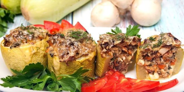 Рецепты запеченных кабачков с фаршем и сыром: готовим в духовке, на сковороде
