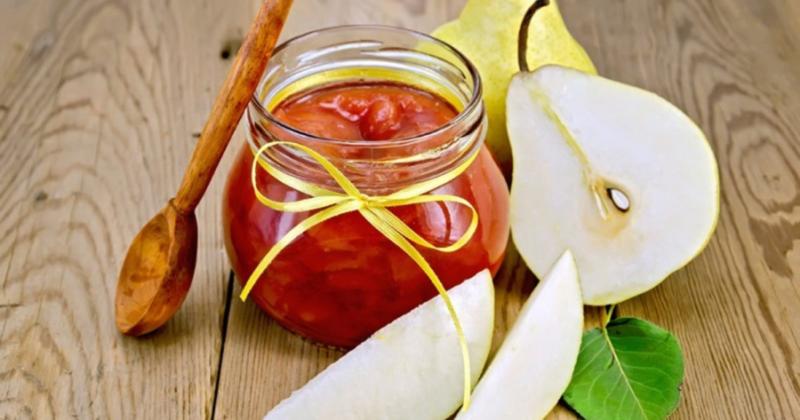 Яблоко груша варенье янтарное с лимоном, апельсином