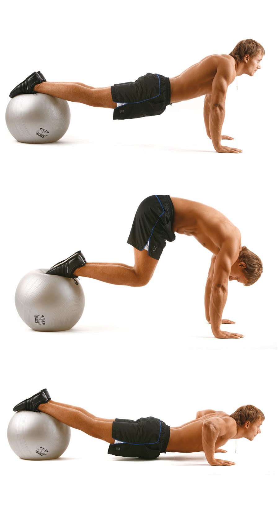 Планка ноги на мяче Планка ноги на мяче