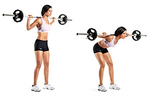 Наклоны с палкой или грифом Наклоны с палкой или грифом