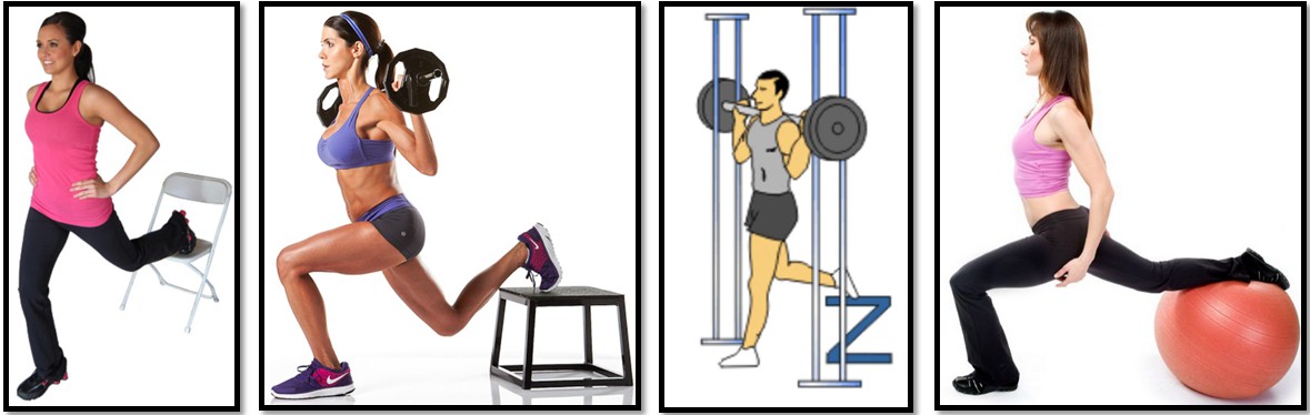 Болгарские выпады вариации Болгарские выпады вариации