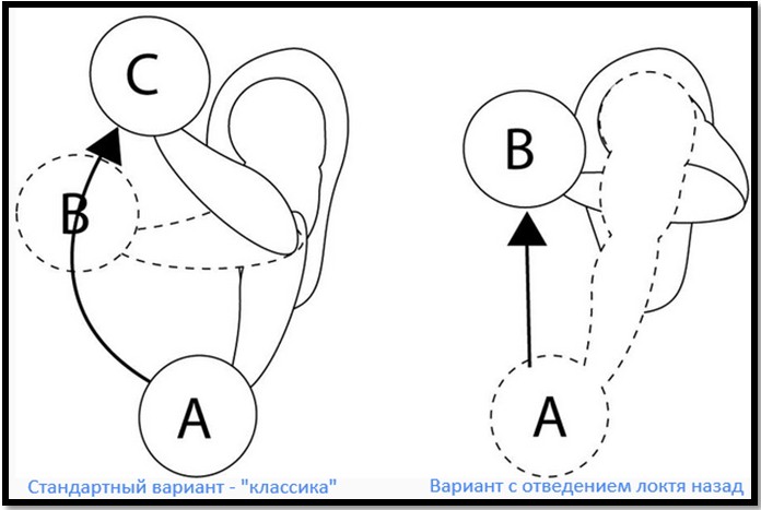 Подъем штанги на бицепс, два варианта Подъем штанги на бицепс, два варианта