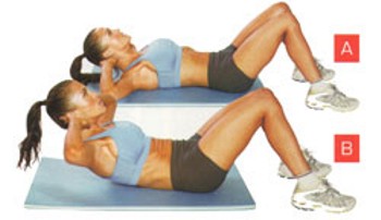 Скручивание лежа Скручивание лежа