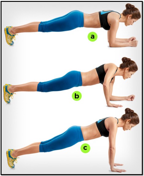 Планка с отжиманиями Планка с отжиманиями